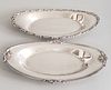 Two Silver Plate Oval Serving Platters