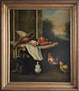 G. Seyal Continental Style Oil on Canvas "Tabletop Scavengers" Still Life Painting