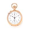 TIFFANY & CO., 18K YELLOW GOLD SPLIT SECOND CHRONOGRAPH OPEN FACE POCKET WATCH