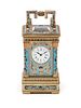 FRENCH, GILT-METAL AND ENAMEL CARRIAGE CLOCK