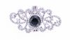 Estate Art Nouveau Black Diamond 18k Gold Ring