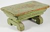EARLY PAINTED FOOTSTOOL