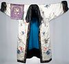 CHINESE EMBROIDERED SILK ROBE & SMALL TEXTILE