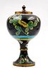 Chinese Cloisonne Covered High Stem Container