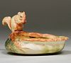 Weller Pottery Squirrel Bowl c1920