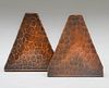 Small Roycroft Hammered Copper Triangular-Shaped