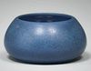 Marblehead Matte Blue Squat Closed Bowl c1910