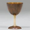 Albert Berry Hammered Copper Gilded Chalice c1920s