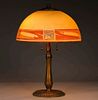 Handel Classic Arts & Crafts Reverse-Painted Lamp c1910