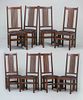 8 Gustav Stickley Tall Spindled Side chairs c1907