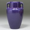 Fulper Pottery Matte Purple Two-Handled Vase c1910
