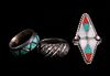 Collection of Three Navajo Sterling Silver Rings