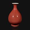 A Chinese copper red-glazed bottle vase Daoguang mark and of the period