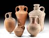 Lot of 5 Holy Land Pottery Vessels