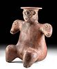 Colima Redware Seated Figure Vessel, ex-Sotheby's