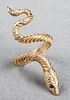 14K Yellow Gold Carved Snake Ring