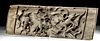 Chinese Ming Carved Wood Panel w/ Three Qilins