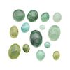 JADES SIN MONTAR  14 Jades corte cabujón oval y redondo ~46.42 ct Diferentes tallas, colores y calidades.
