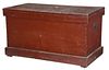 American Red Painted Cedar Lined Chest