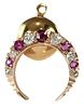 14kt. Diamond and Ruby Pin