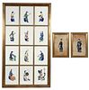 Three Framed Chinese Export Pith Paintings