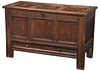 Charles II Carved Inlaid Oak Lift Top Chest
