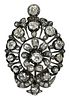 Antique Silver Over Gold Diamond Brooch