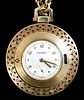 Mid Century Cartier Gold Roulette Pocket watch