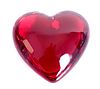 Baccarat Crystal Ruby Puffed Heart Figurine