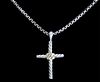 David Yurman 14K 925 Cable Cross Necklace