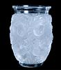 Lalique Crystal Bagatelle Bird Vase, 6.75"