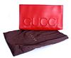 Large Gucci Embossed Clutch in Red