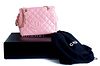 Chanel Pink Rose Quilted Caviar Leather Purse