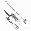 Wrought Iron Skewer Set and Fork