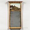 Federal Gilt Mirror with Eglomise Tablet of Mount Vernon