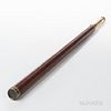 Mahogany and Brass Ten-sided Two-draw Spyglass
