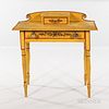 Fine Yellow-painted and Paint-decorated Dressing Table with Drawer