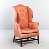 Chippendale Upholstered Mahogany Easy Chair