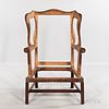 Chippendale Mahogany Easy Chair Frame
