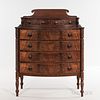 Late Federal Carved Mahogany and Mahogany Veneer Bowfront Chest of Drawers