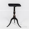 Federal Black-painted Queen Anne Candlestand