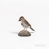 Jess Blackstone Carved and Painted Song Sparrow