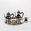 Five-piece Tiffany & Co. Sterling Silver Tea and Coffee Set Including Tray