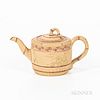 Wedgwood Encaustic-decorated Caneware Teapot and Cover
