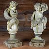 Pair of Louis XIV Style Figures of Putti on Plinths