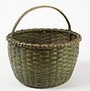 Splint basket with original Green Paint