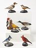 Lot of 7 Carved Birds by C. W. Waterfield