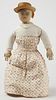 White Cloth Doll with Caloco Dress
