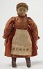 Cloth Doll with Red Dress and Apron