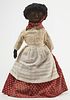 Black Cloth Doll with Red and White Skirt